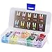 GBAuto 130pcs Assorted Mini Auto Car Truck Blade Fuses Set- 2A 3A 5A 7.5A 10A 15A 20A 25A 30A 35A - APM, ATM Mini Automotive Replacement Fuse Assortment Kit w/A Puller for Boat,RV,SUV