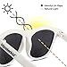 Hipsterkid Baby Sunglasses - Toddler Polarized Sunglasses with Shatter-Resistant Lenses and Stay-On Strap - 100% UV Protection - Perfect for Babies, Toddlers, Kids, Boys & Girls Ages 0-2 (White)