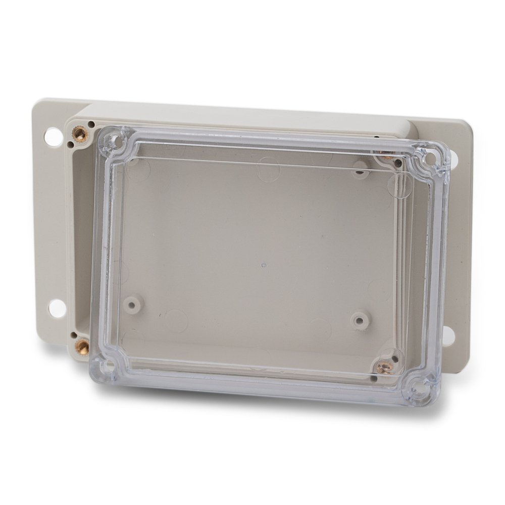 EDI-TRONIC housing industrial enclosure box empty in ABS plastic with fixing straps and transparent cover 115x85x35mm 83-110803T IP66