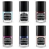 BONTIME Natural Nail Polish - Set of 6 Colors,Non-Toxic for Safe Manicure,90 Seconds Quick Dry & Easy Peel-off Water Based Nail Polish,0.18 fl.oz