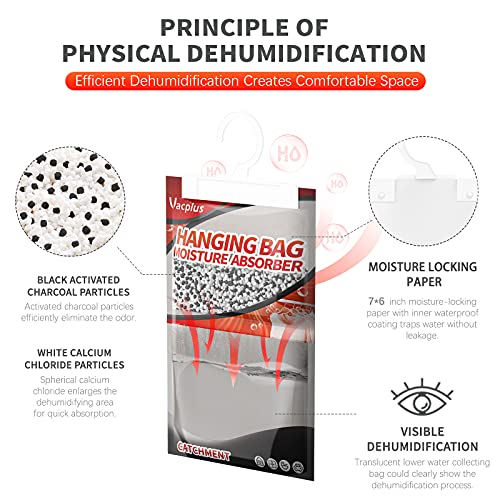Vacplus Activated Charcoal Moisture Absorbers, 10 Pack Dehumidifiers
