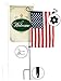 Garden Flag Stand with American Flag by GreenWeR: Wrought Iron Flag Stand, Anti-Wind Clip, Stopper, Weatherproof 2 Sided 12x18 Inch Patriotic US Flag Banner