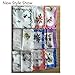 FTSUCQ Womens Vintage Floral Wedding Party Cotton Handkerchiefs,10pcs
