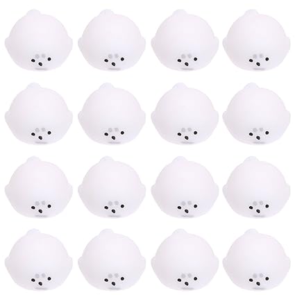 Rrimin Squishy Cute Soft Mini Squeeze Stretchy Toys Animal Healing Stress Toy for Kids Adults Reduce Stress Pressure Press (Small Seal 16 Pcs)