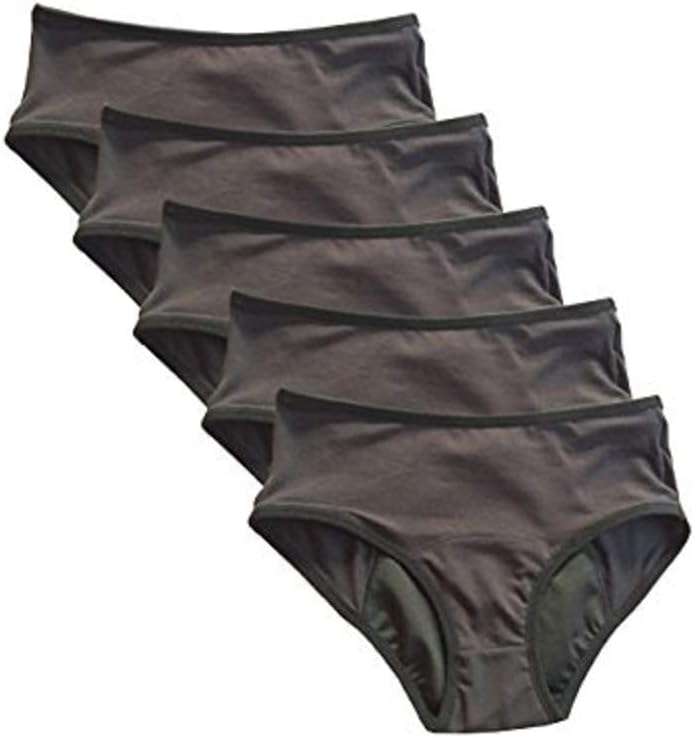 4period 5 Pack High Absorbency for Heavy Flow Period Panties; Leakproof, for Teens and Women