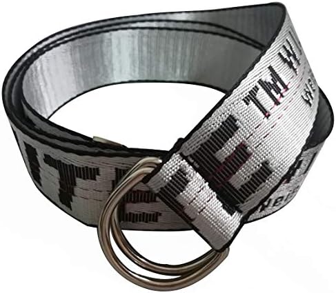 Fashion Casual Embroidery Long Canvas Belt for Women Man - Double D-Ring Buckles