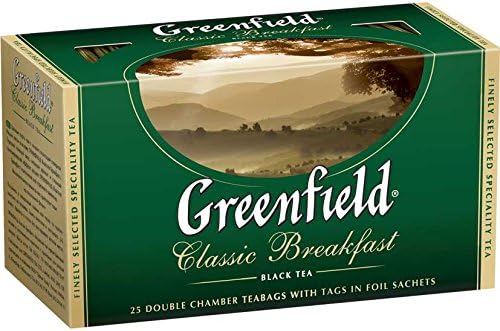 Greenfield - Té Negro, Desayuno Clásico, 25 Bolsas de Té en ...
