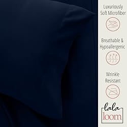 lalaLOOM Queen Bed Sheet Set, Soft Microfiber Hotel
