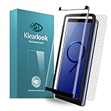 Galaxy Note 9 Screen Protector Tempered Glass Case Friendly with [Easy Install Tool], Klearlook Curve Edge Fit [S Pen Compatible] Front Tempered Glass and Back Skin Film for Galaxy Note 9