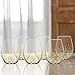 Fitz and Floyd Luster Gold Stemless Glasses, Set of 6