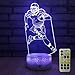 FlyonSea Football lamp,Rugby Ball Bedside Lamp 7 Colors Change + Remote Control with Timer Kids Night Light Optical Illusion Lamps for Kids Lamp As a Gift Ideas for Boys or Kids