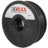 3DRAX QUALITY 3D PRINTER FILAMENT BLACK ABS-1KG (2.2 LBS) MADE IN THE USA 1.75 mm +/- 0.05 mm Accuracy-BLACK ABS