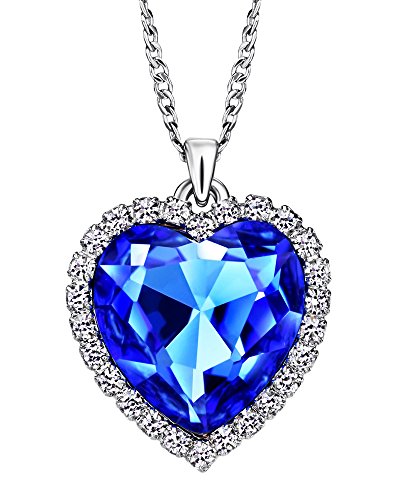 Neoglory jewelry charm ocean titanic heart blue pendant…