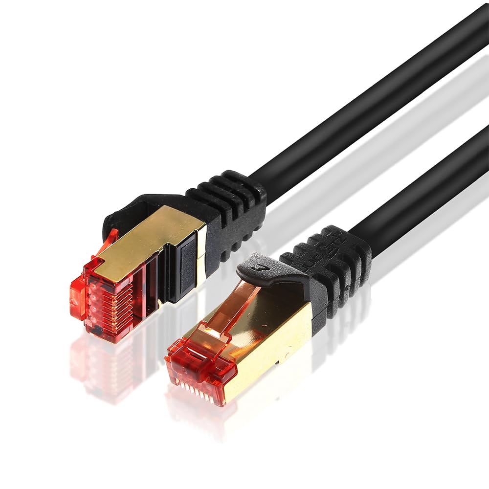 JuicEBitz CAT6 Ethernet Cable 3m RJ45 Cable, High Speed Patch Cable, Double Shielded Network Cable with LSZH Jacket, Gigabit LAN Cable for Work, Gaming & Streaming3m Long Ethernet Internet Cable — image 1