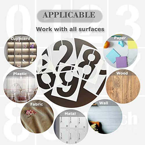 12-Inch Large Number Stencils Kit - Reusable Plastic Address Number Painting Templates for Mailbox Signs, Road, Parking Lot, Door, Trucks
