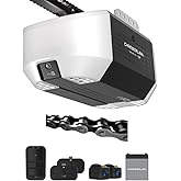Chamberlain Chain Drive myQ Garage Door Opener, 3/4HP w/Fixed Camera | Heavy duty chain drive, Smart Garage myQ integration, Quiet performance, Includes: 2 remotes, wall control &amp; safety sensors