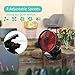 Battery Operated Clip Fan with Hanging Hook, Portable USB Desk Fan With Bright LED Light, Camping Lantern Fan, Rechargeable 3600mAh Battery Fan,Wall Fan, Mini Quiet Fan for Stroller Home Office Travel