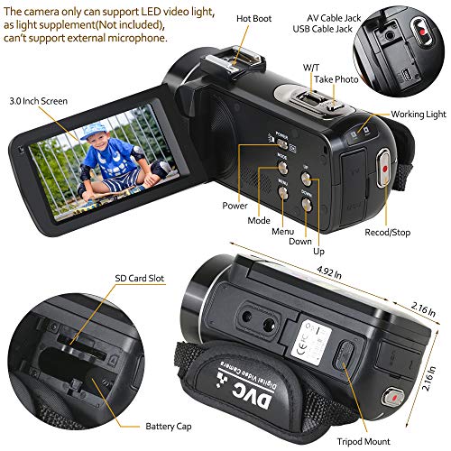 4 Camcorder+Actinow+Vlogging+Rotatable+Batteries