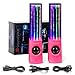SoundSOUL Water Fountain Speakers Bluetooth Dancing Water Speakers (Dual 3W Speakers, 4 Colored LED Lights, Bluetooth 4.0, Music Control Button) - Pink