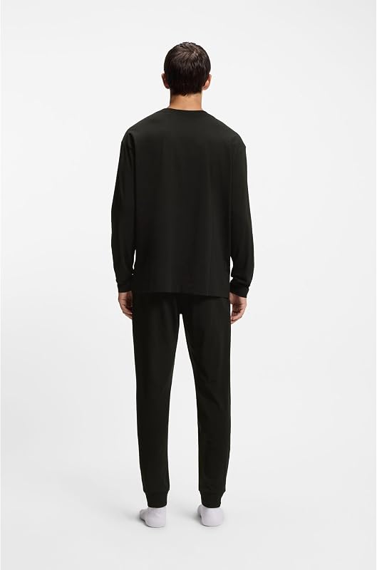 Hommes Laze Longsleeve Top de vêtements de détente en Coton Stretch à Logo