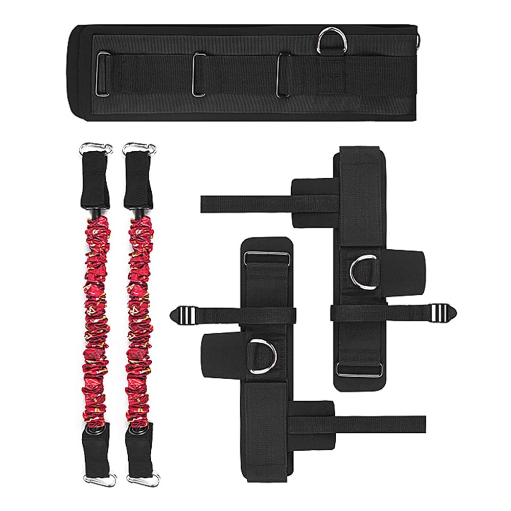 POFET Vertical Jump Trainer Leg Strength Resistance Bands Set for Basketball Triple Jump Football Volleyball Training