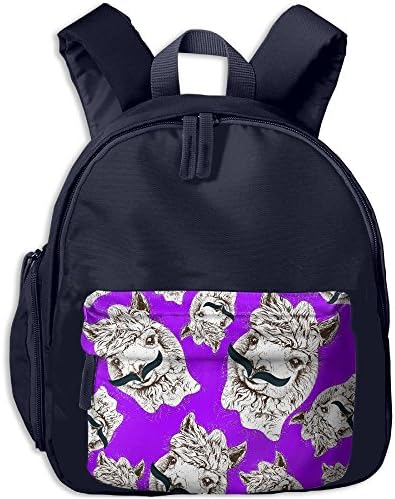 Mustache Llama Children's Cartoon Carrying Bookbags Graphic Anti-lost Backpacks
