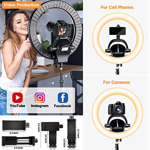 UBeesize Ring Light Kit 17.5” Outer Led Ring Light with Wireless