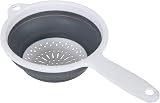 Addis Pop & Store 16.5 cm Collapsible Food Colander with Handle White