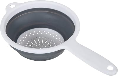 Addis Pop & Store 16.5 cm Collapsible Food Colander with Handle White