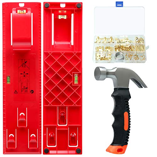 Picture Hanging Kit with Tools Includes Hammer, Leveling Tool and
