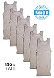 Men's 6 Pack Cotton Color A-shirt Tank Top Muscle Shirt Big Man