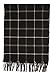 Love Lakeside-Men's Cashmere Feel Winter Plaid Scarf Black & White #10