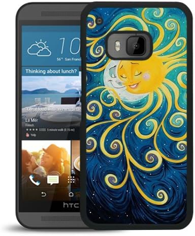 Sun Meet Moon black for HTC ONE M9 Phone Cover