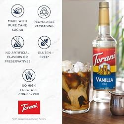 Torani Vanilla Syrup 12.7 Ounce, 4 Count