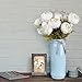 Artiflr 2Pack Artificial Peony Wedding Flower Bush Bouquet Vintage White Peony Silk Flowers for Home Kitchen Wreath Wedding Centerpiece Decor