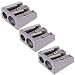 Pencil Sharpener Metal with Double Hole Manual for 6mm and 8mm Pencils,Pack of 3