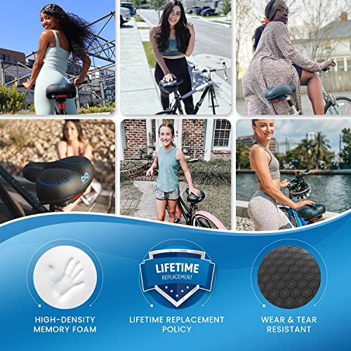 Everlasting Comfort Bike Seat Cushion Indoor/Outdoor Bike Saddles