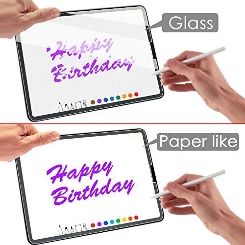 Orzero Matte Similar-Paper Screen Protector Compatible for iPad Pro 11 inch 2018 and Apple Pencil [Smooth Writing Experience] [Full Coverage], Anti-Glare Anti-Scratch [Lifetime Replacement Warranty]
