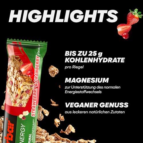 Natural Energy Cereal Bar + Magnesium (18x40g) Strawberry & Cranberry - Riegel - Energie-Riegel