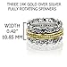 PZ Paz Creations YG .925 Sterling Silver Ring with Gold Over Silver Spinners