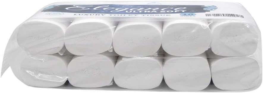 10 Rolls Toilet Paper 3 Layers Ultra Soft Toilet Tissue Cotton Roll Paper Skin-Friendly Household Hand Towels for Home Kitchen Cafe Shop Restaurant: Kitchen & Dining