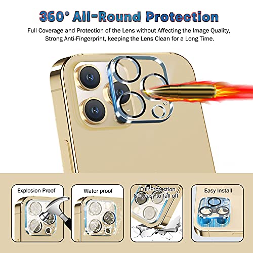 QHOHQ 3 Pack Screen Protector for iPhone 13 Pro 6.1 Inch with 3 Pack