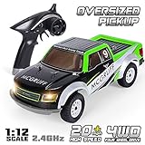 GPTOYS Remote Control Car 1:12 2.4GHz 4WD Off Road Monster Truck Oversized Pickup with LED Light