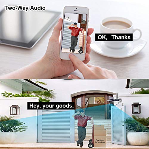 image for Wireless Outdoor Security Camera Solar Battery,FUVISION 1080P Home Sec