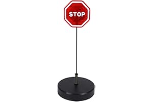 Car Flashing LED Stop Sensor with Adjustable Stand Red Sign Black Base Auto Parking Detector for Garage Port Sign Parking Sto