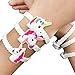 Magical Unicorn Party Novelty Toy Wristband for Children, 25 Mixed Design Assortment, w/5 FREE Unicorn Charms