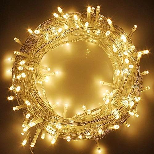 PHANTIO Rice String Light Fairy Light Christmas Home Decoration Light,Copper Wire Indoor Outdoor Bedroom Christmas Tree Lights Indoor Outdoor Decoration Fairy Light Set of 1 (White, 10m 30 LED)