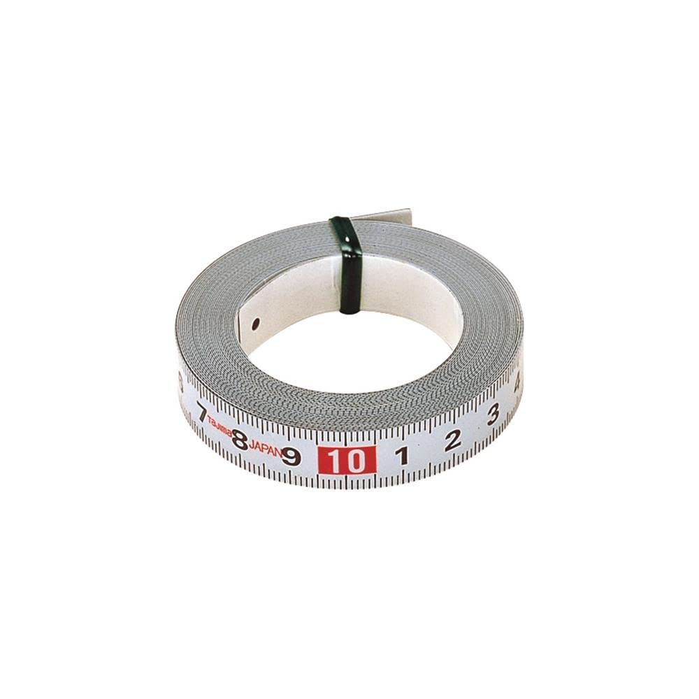 Tajima PIT10 Auto-Adhesive "Pit Measure" Measuring Tape, White, 1 m x 13 mm