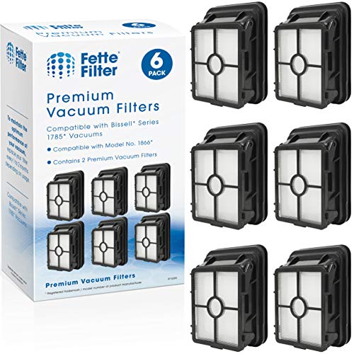 Fette Filter - Vacuum Filter Compatible with Bissell 1866 CrossWave. Compare to Part # 1608684, 160-8684. 6 - Pack