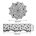 Boao 4pc Halloween Decorations Kit Spiderweb Lace Tablecloth Table Runner Spider Cobweb Fireplace Scarf Cover, Round Spooky Lace Table Cover, Lamp Shades for Halloween Party Decor(Style Set 1)